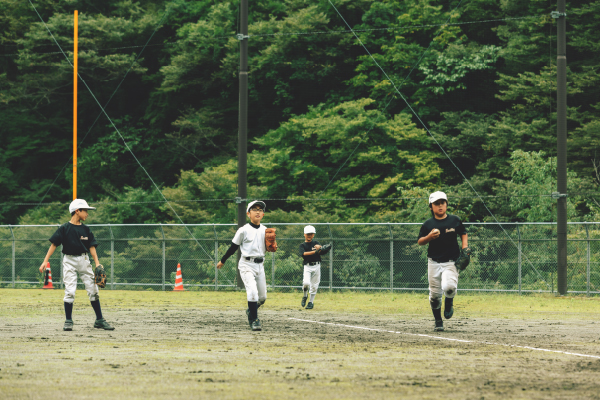 上野村 学童野球チーム「上野フォレストキング」練習の様子